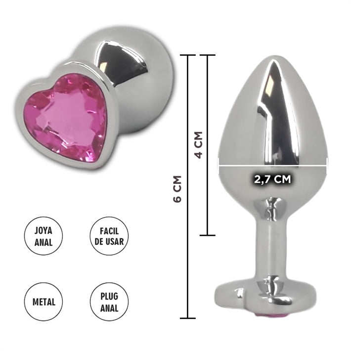 Joya Anal de Acero Quirúrgico con Corazón