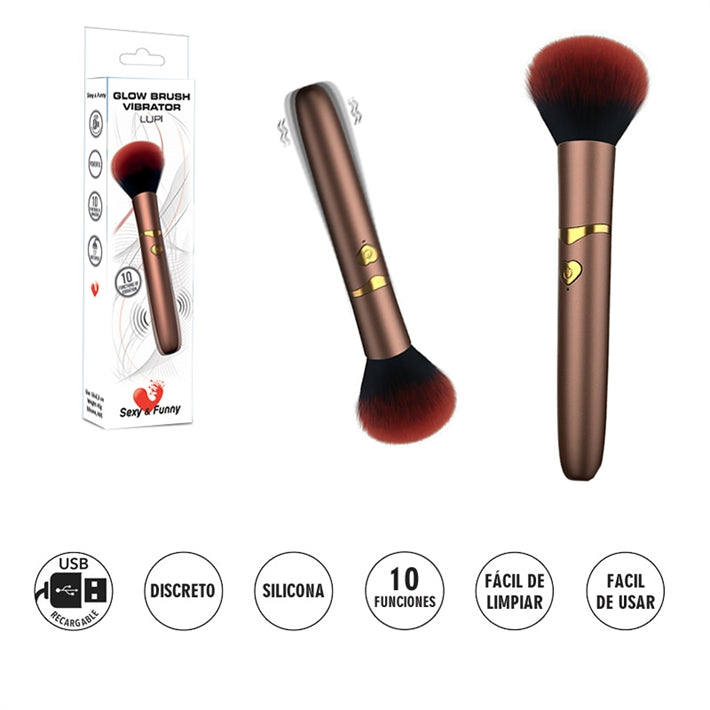 Vibrador Brocha de Maquillaje – Discreto y Recargable