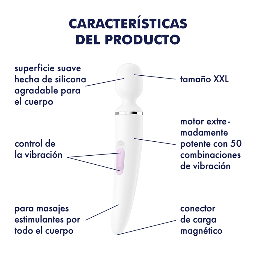 Satisfyer Wand-er Woman | Masajeador Wand XXL con 50 Vibraciones