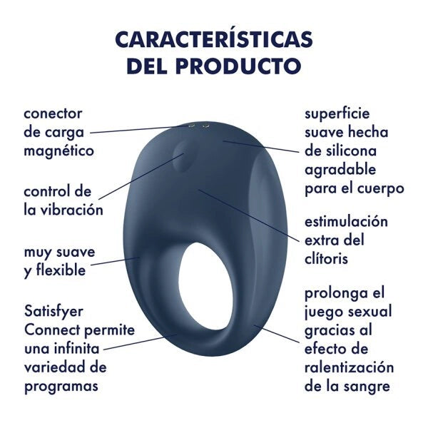 Satisfyer Strong One | Anillo Vibrador con App para Máxima Firmeza