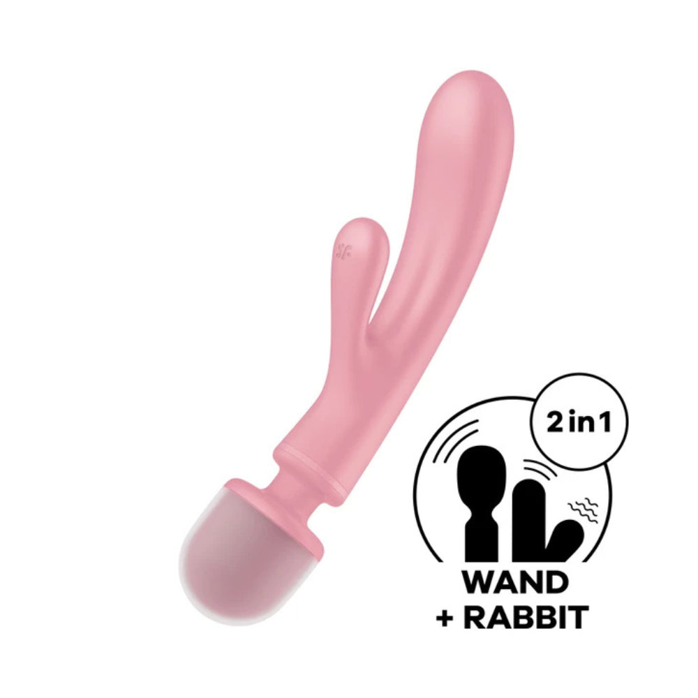 Satisfyer Triple Lover 2 en 1 – Conejito + Masajeador