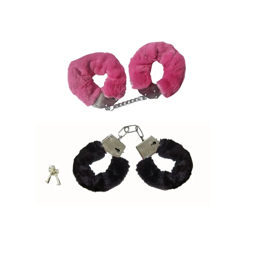 Esposas de Metal y Peluche Rosa | Con Llave de Seguridad