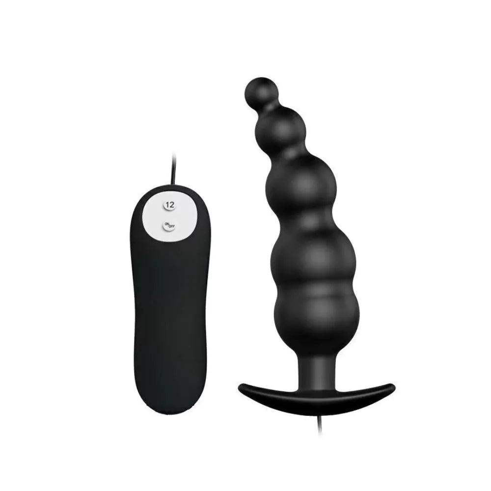 Vibrador Anal Progresivo de Esferas | 12 Funciones y Control Remoto