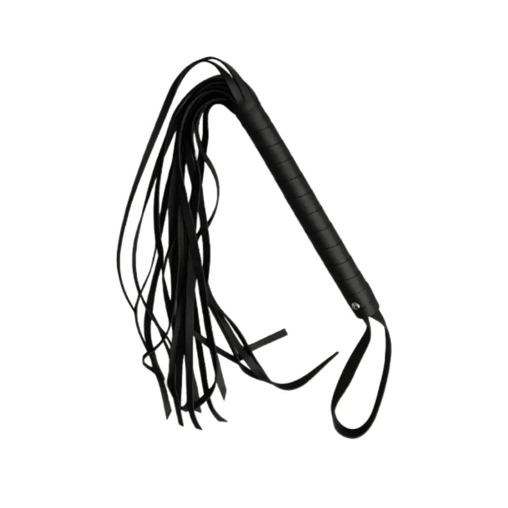 Látigo de Cuero Reforzado | 70cm Negro