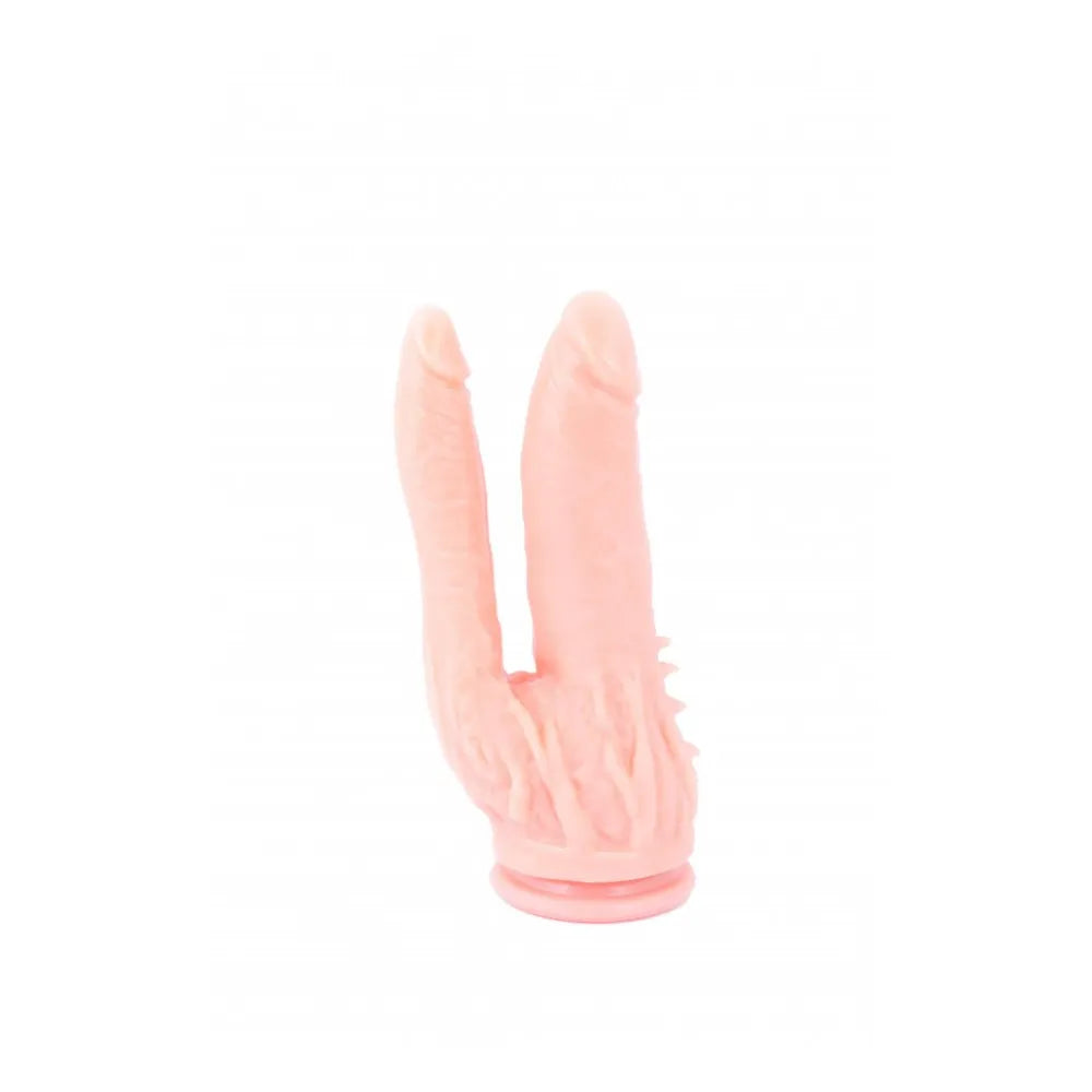 Dildo Doble Suction RealSkin | Doble Penetración