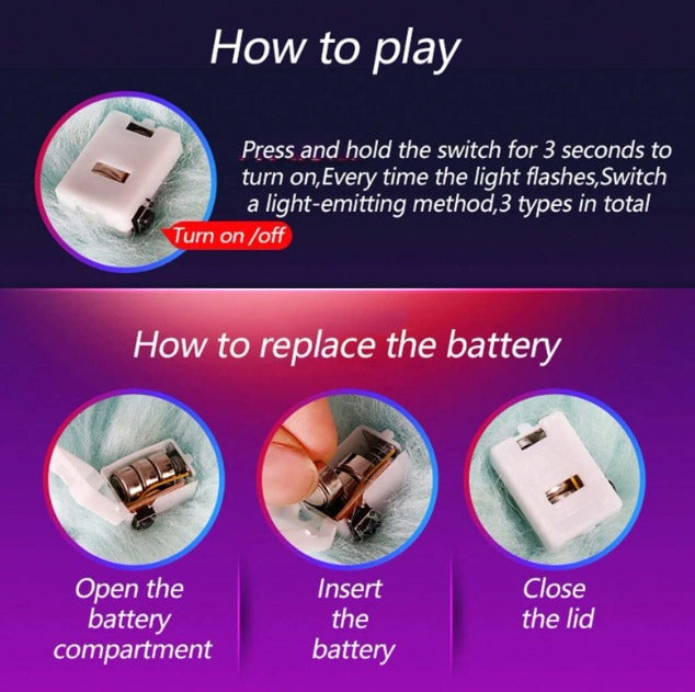 Plug Cola de Zorro con Luz LED Vertebrado