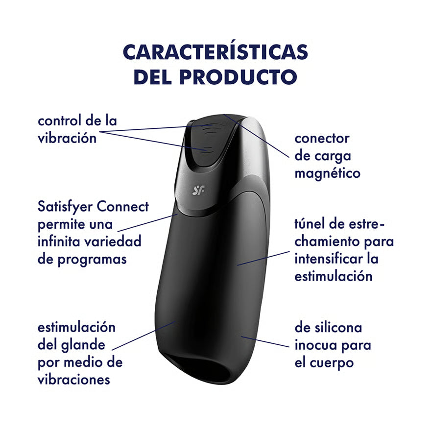 Satisfyer Men Vibration+ | Masturbador de Glande con Control por App