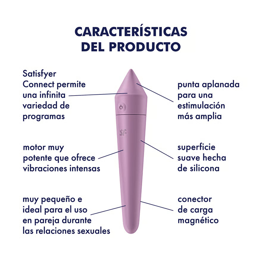 Satisfyer Ultra Power Bullet 8 | Bala Vibradora Potente con App
